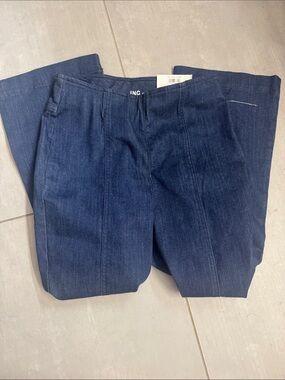 INC International Concepts Dark Blue Flare Denim Pants
